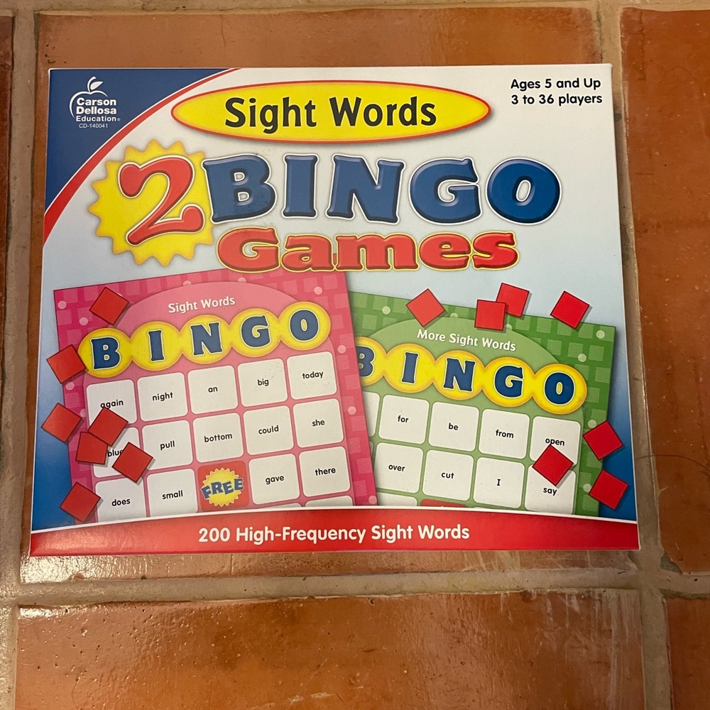 Sight Words Bingo Game